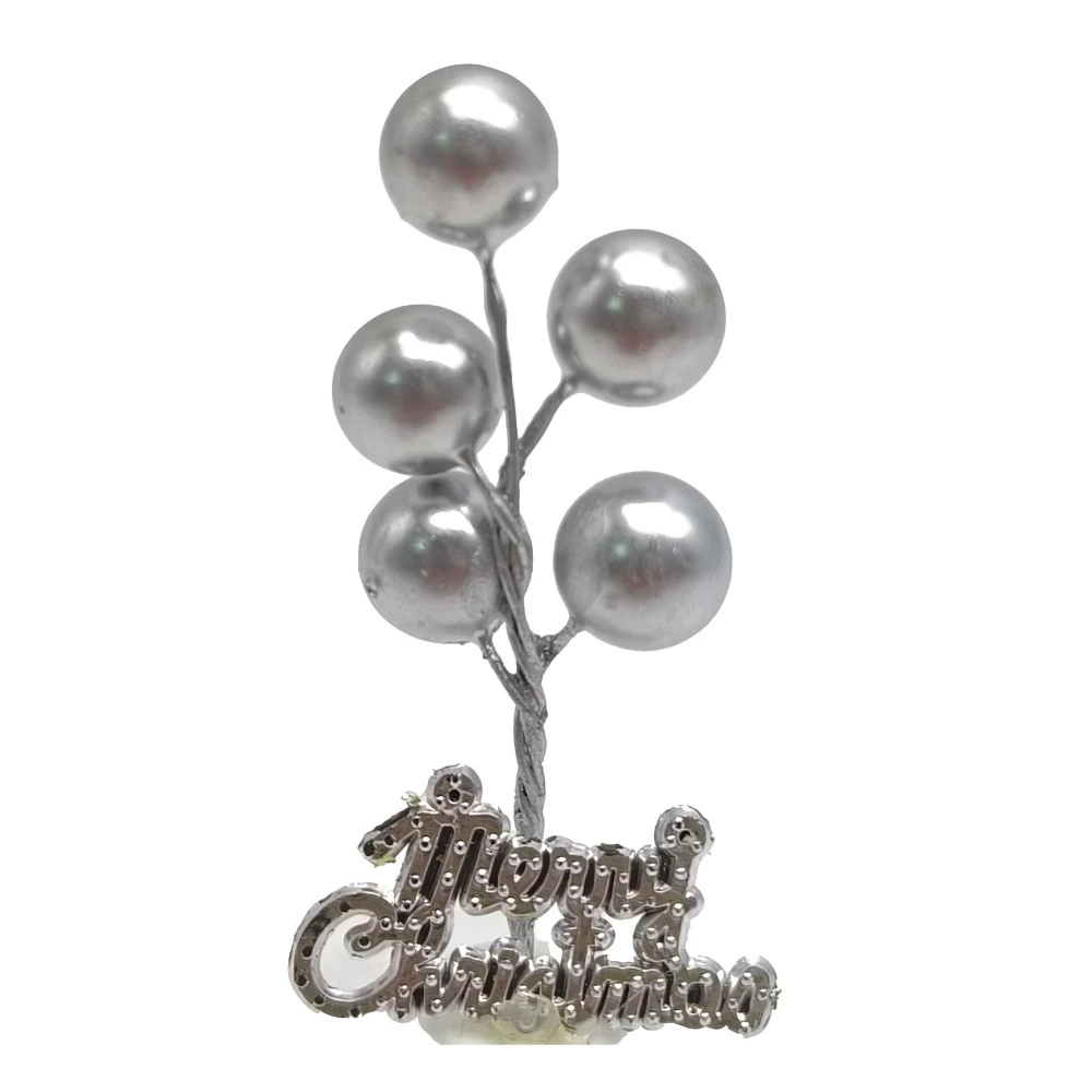 Yılbaşı Pasta Süsü Gümüş Balon 50'Li